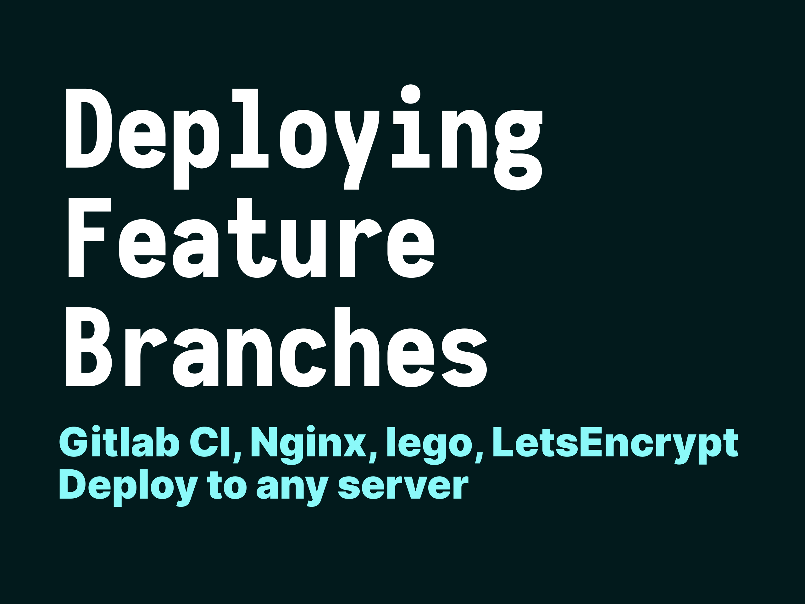 Showcasing Gitlab CI, Nginx, lego.